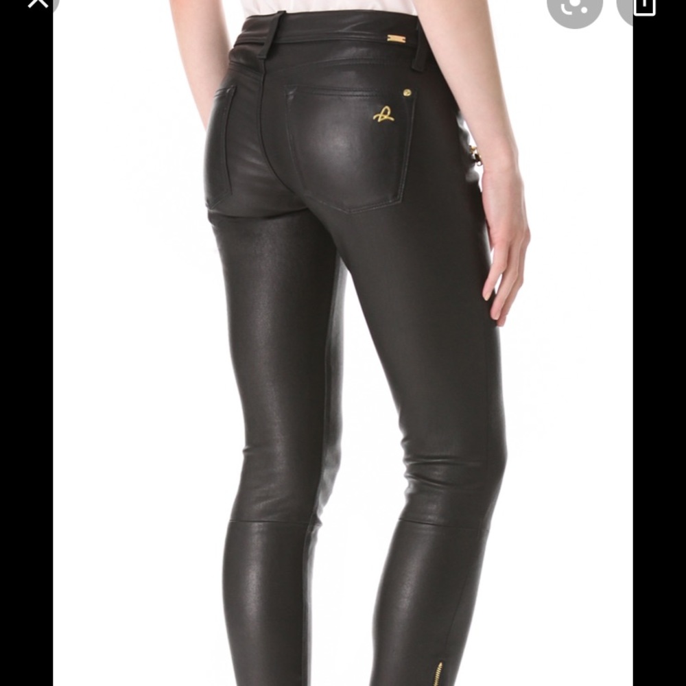 DL1961 Hazel Black Leather Skinny Pants